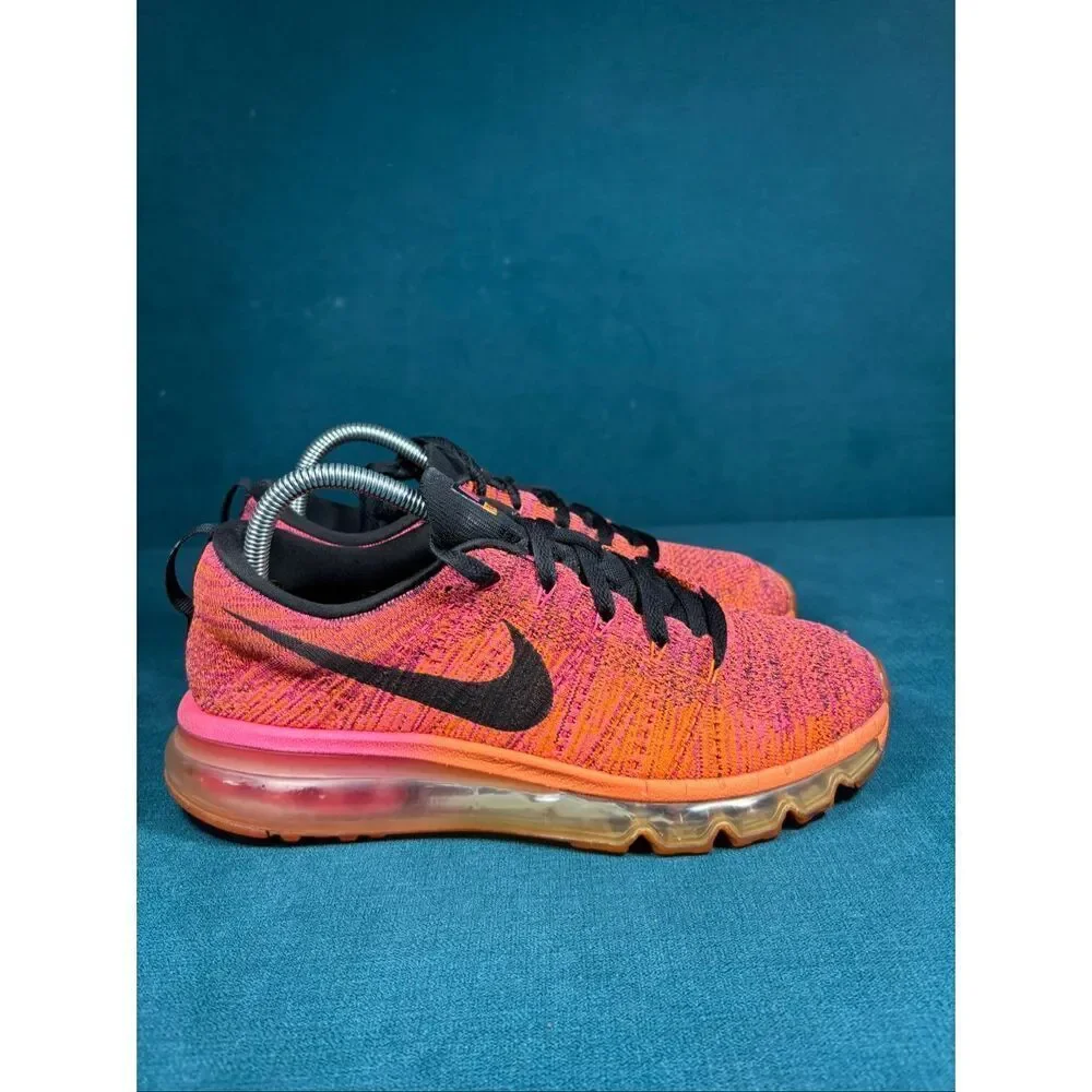 Nike Flyknit Air Max Women’s Size 9 Bright Crimson Pink Orange 620659-800 Runnin